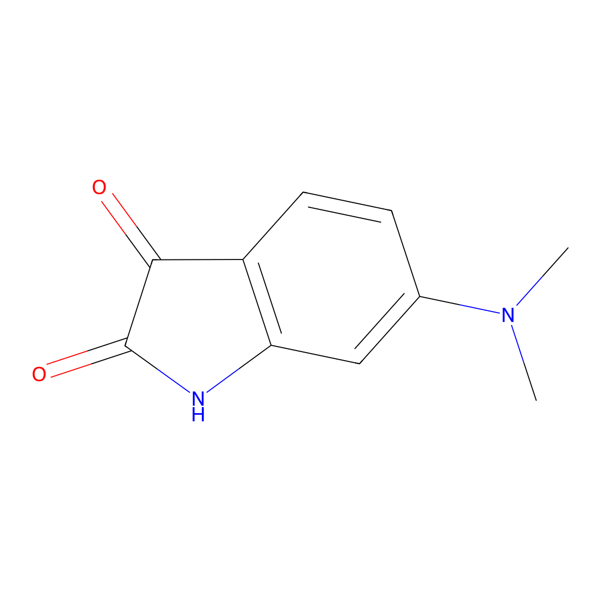 6-(dimethylamino)-2,3-dihydro-1H-indole-2,3-dione molecular structure, CAS 1157005-59-8