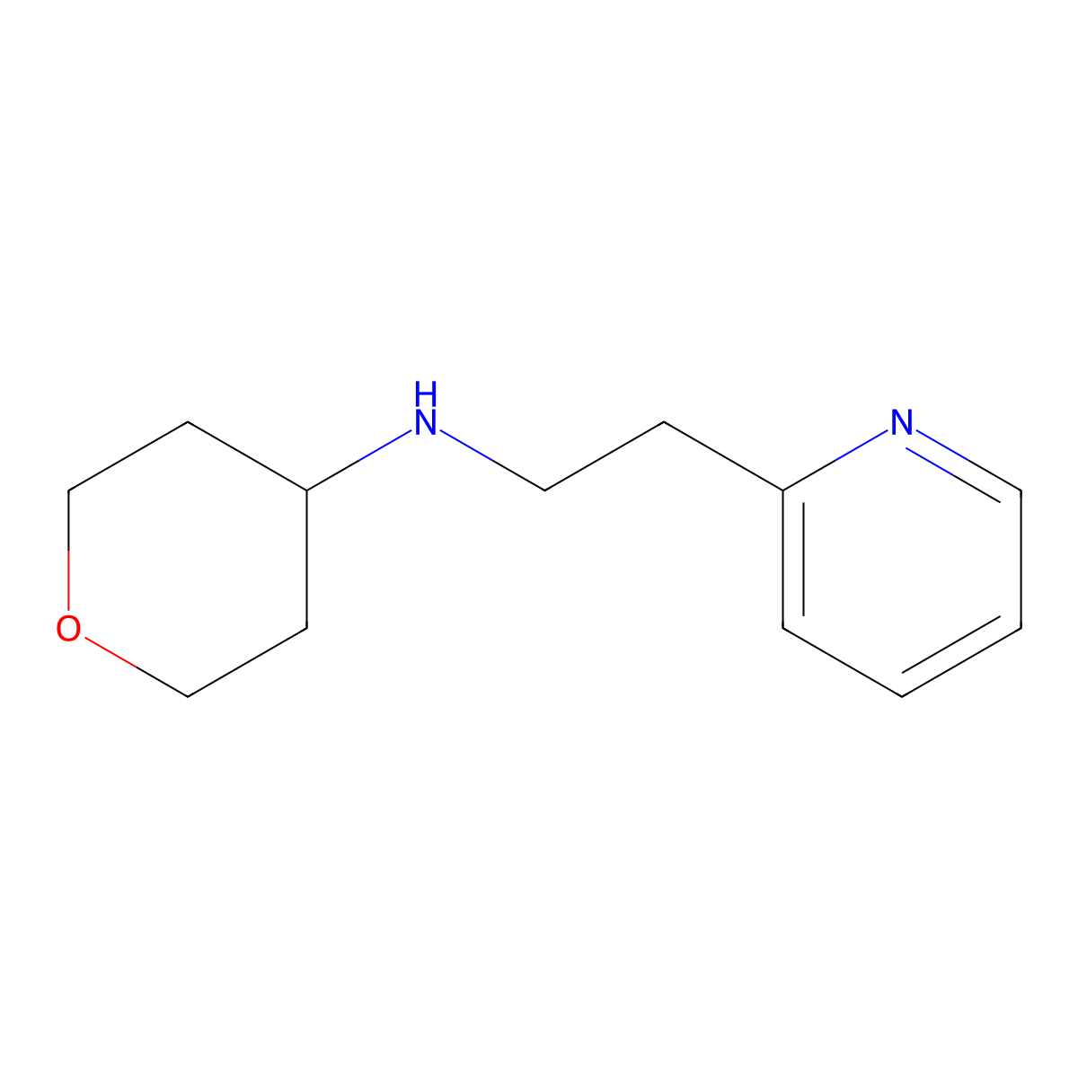 N-[2-(Pyridin-2-yl)ethyl]oxan-4-amine molecular structure, CAS 1157008-04-2