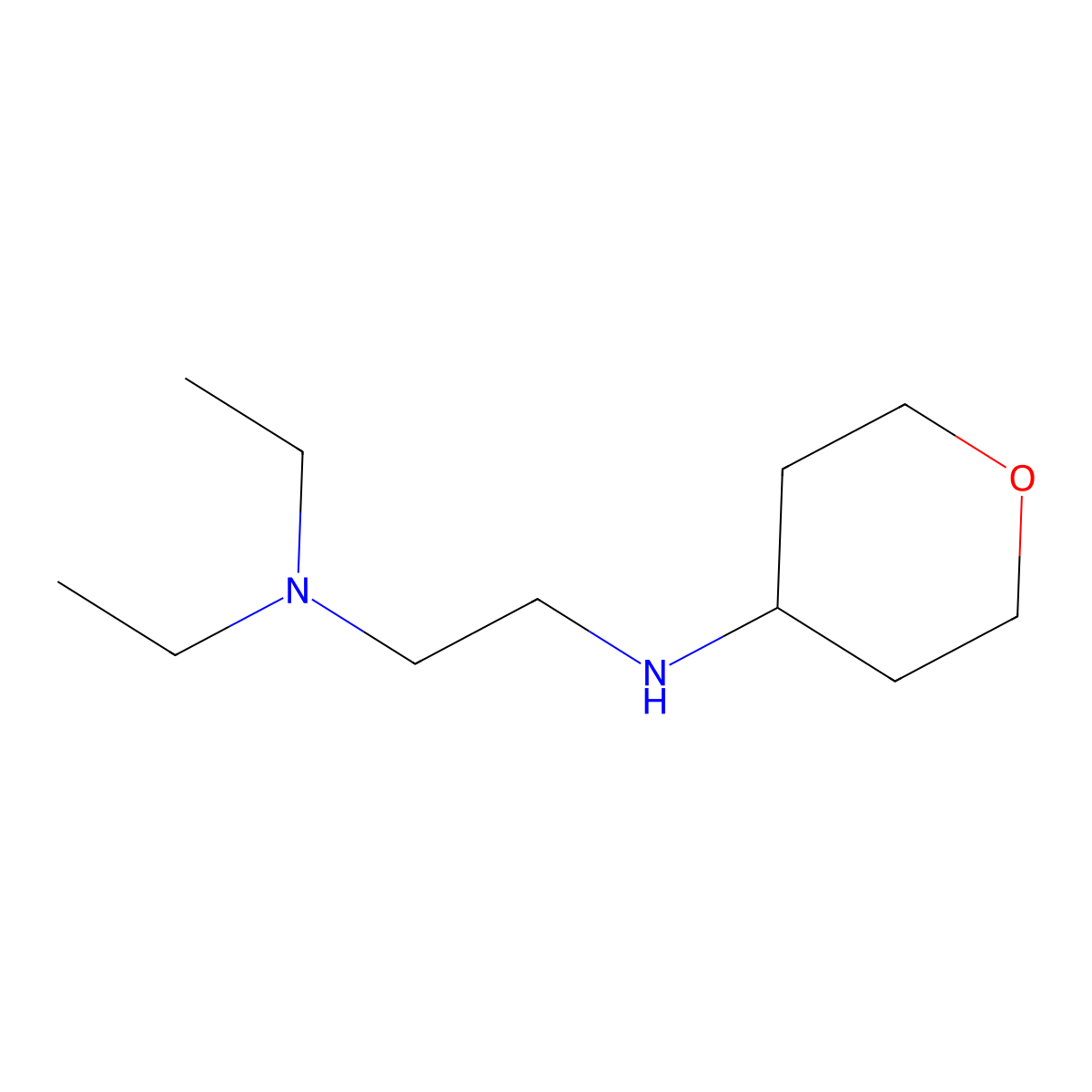 N-[2-(diethylamino)ethyl]oxan-4-amine molecular structure, CAS 1157008-42-8