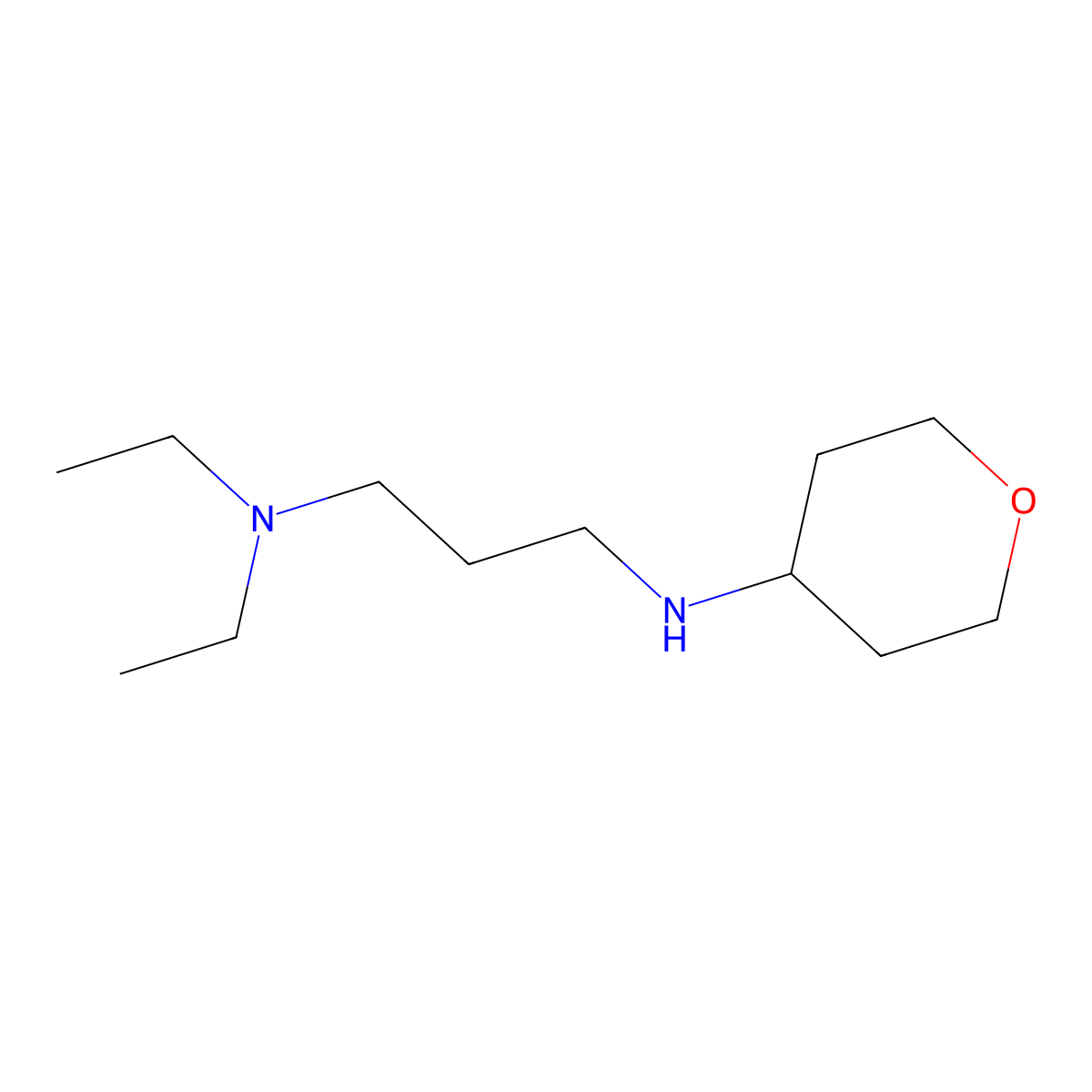 N-[3-(diethylamino)propyl]oxan-4-amine molecular structure, CAS 1157008-86-0