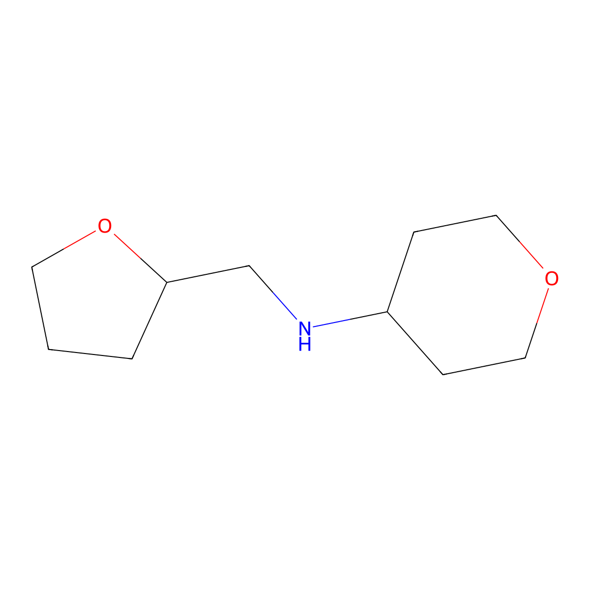 N-[(oxolan-2-yl)methyl]oxan-4-amine molecular structure, CAS 1157009-76-1