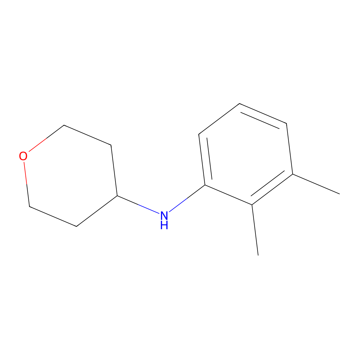 N-(2,3-dimethylphenyl)oxan-4-amine molecular structure, CAS 1157009-91-0