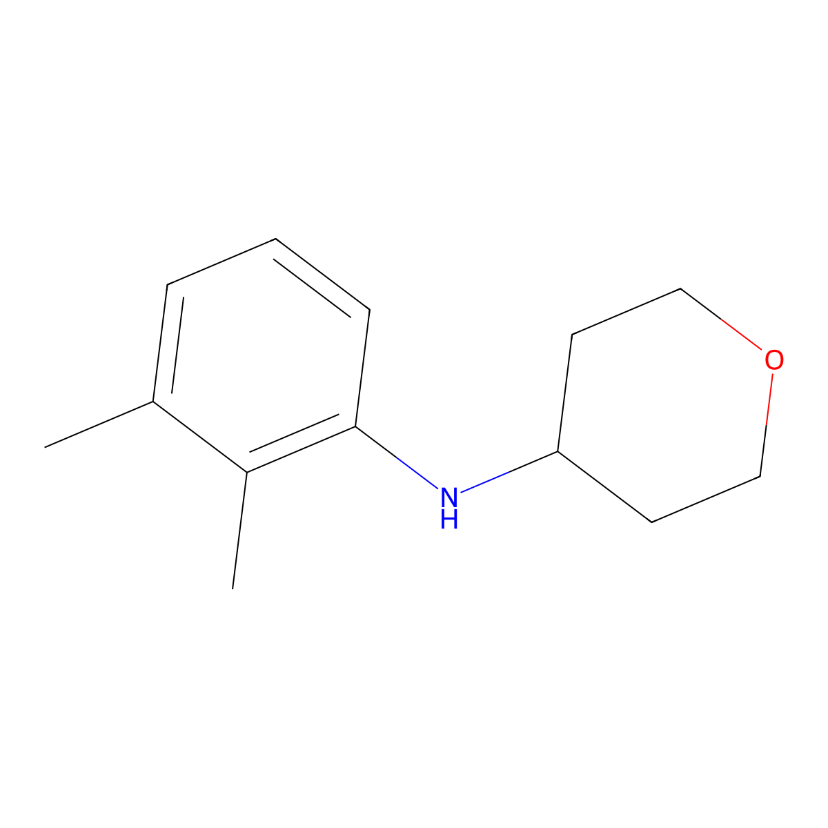 N-(2,3-dimethylphenyl)oxan-4-amine molecular structure, CAS 1157009-91-0