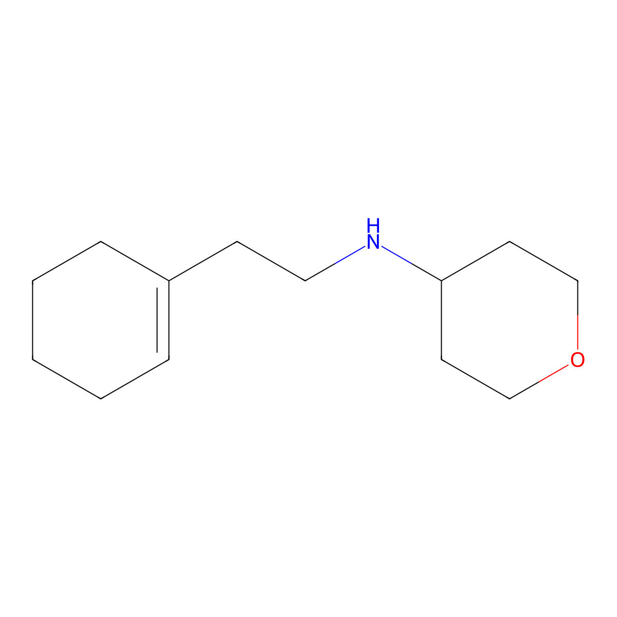 N-[2-(cyclohex-1-en-1-yl)ethyl]oxan-4-amine molecular structure, CAS 1157010-22-4