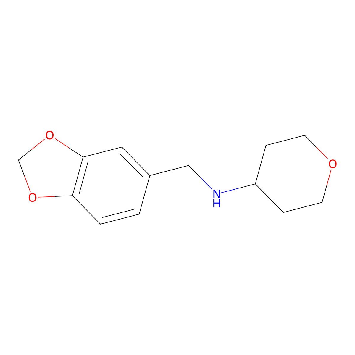 N-[(2H-1,3-benzodioxol-5-yl)methyl]oxan-4-amine molecular structure, CAS 1157011-66-9
