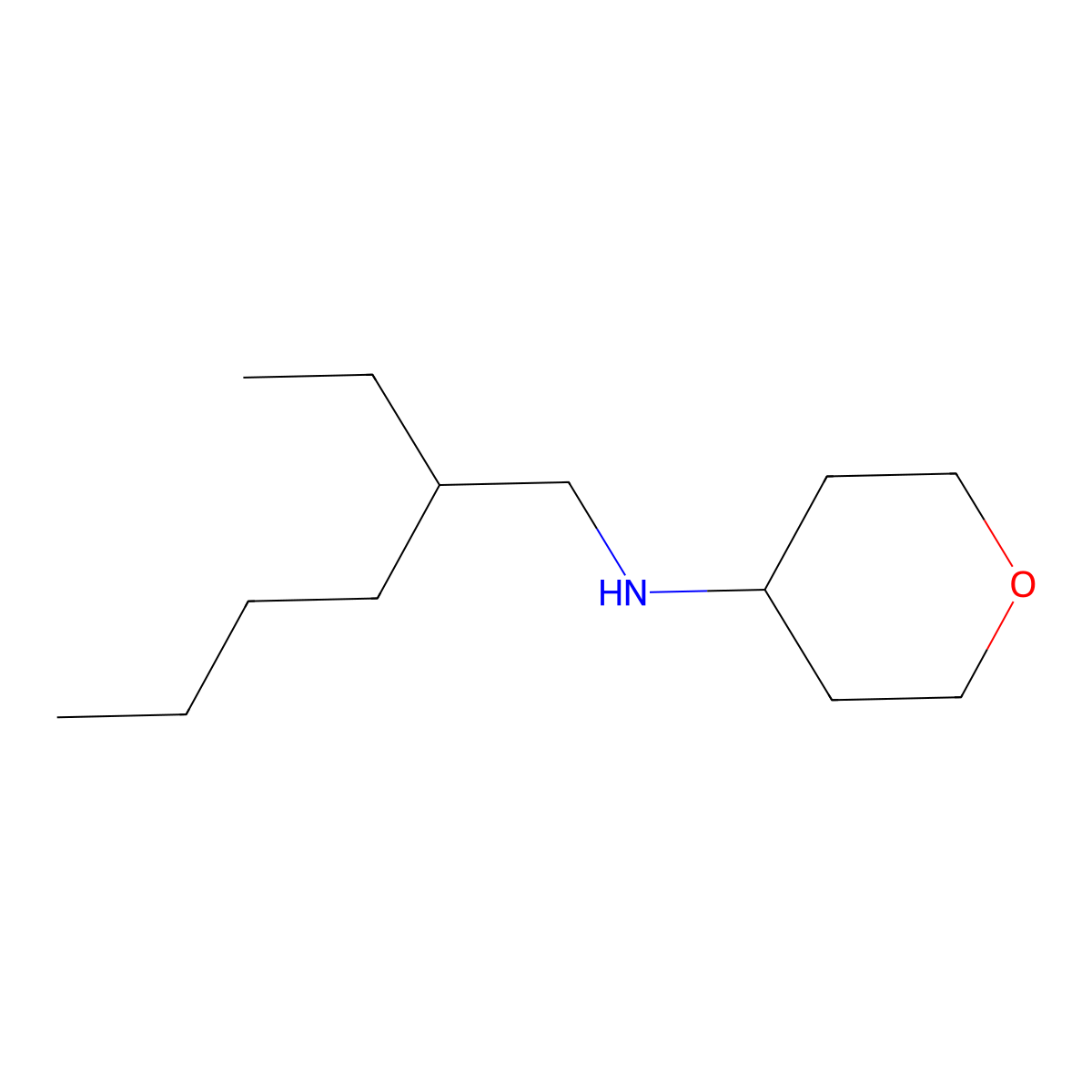 N-(2-ethylhexyl)oxan-4-amine molecular structure, CAS 1157011-80-7