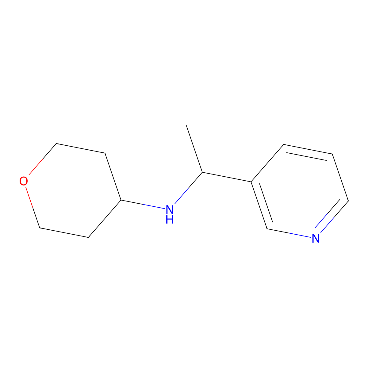 N-[1-(Pyridin-3-yl)ethyl]oxan-4-amine molecular structure, CAS 1157012-55-9