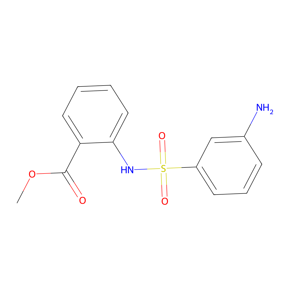 Methyl 2-[(3-aminobenzene)sulfonamido]benzoate molecular structure, CAS 1157025-11-0