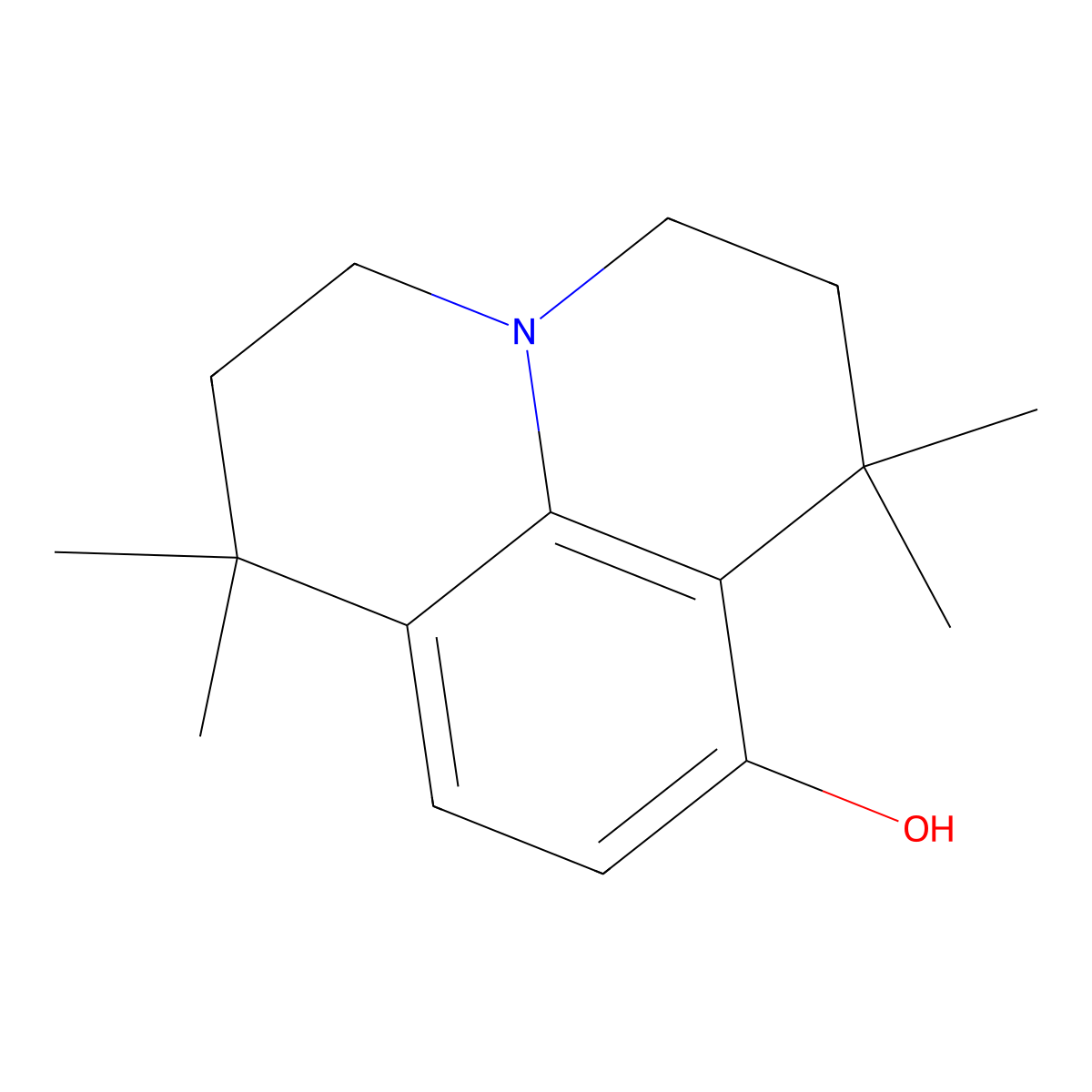 1,1,7,7-Tetramethyl-1,2,3,5,6,7-hexahydropyrido[3,2,1-ij]quinolin-8-ol molecular structure, CAS 115704-83-1