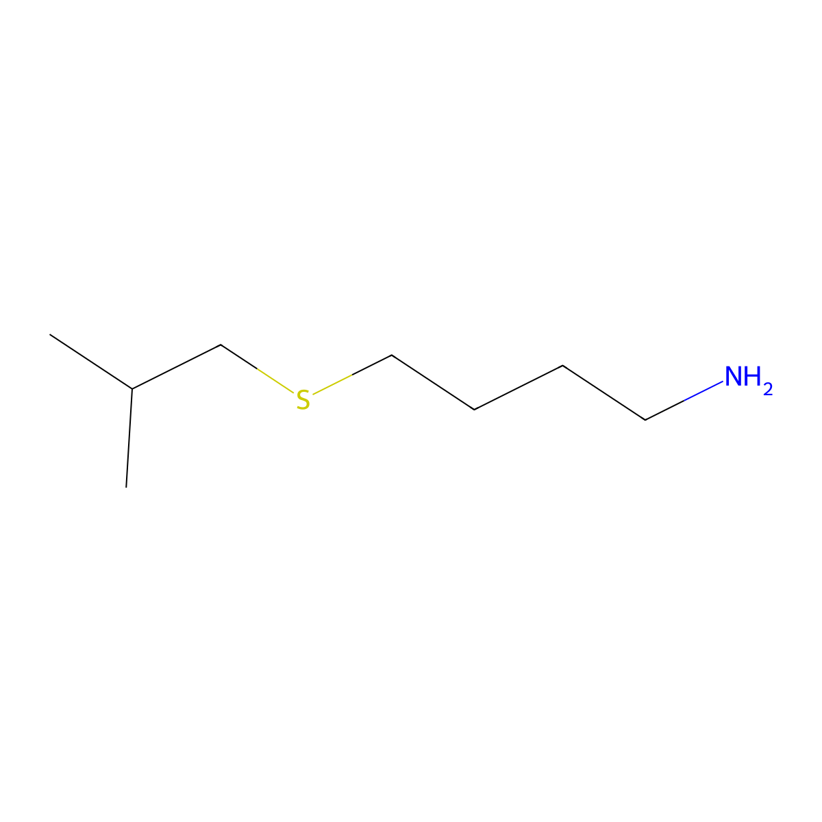 4-Isobutylsulfanyl-butylamine molecular structure, CAS 1157041-58-1