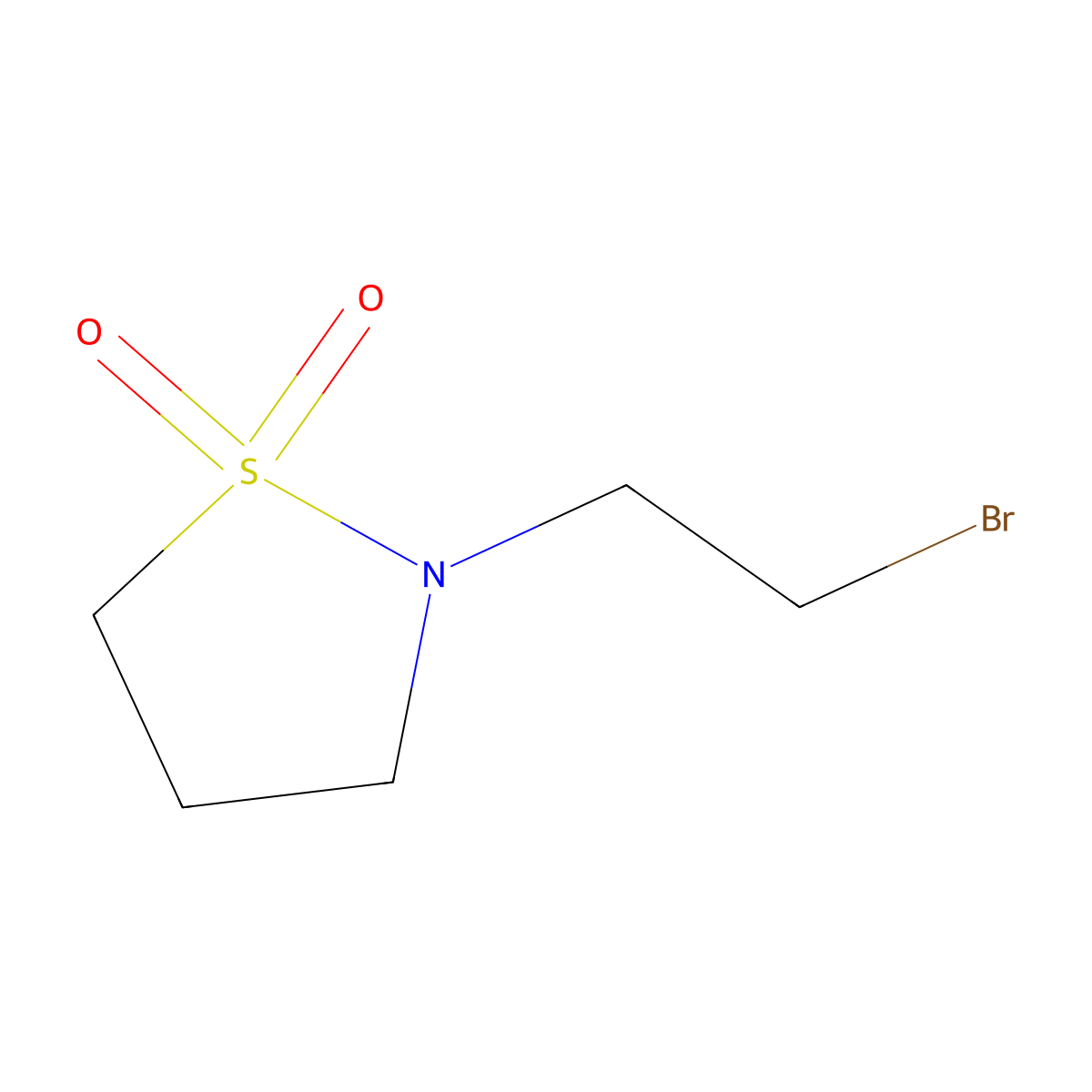2-(2-Bromoethyl)-1,2-thiazolidine-1,1-dione molecular structure, CAS 1157050-15-1