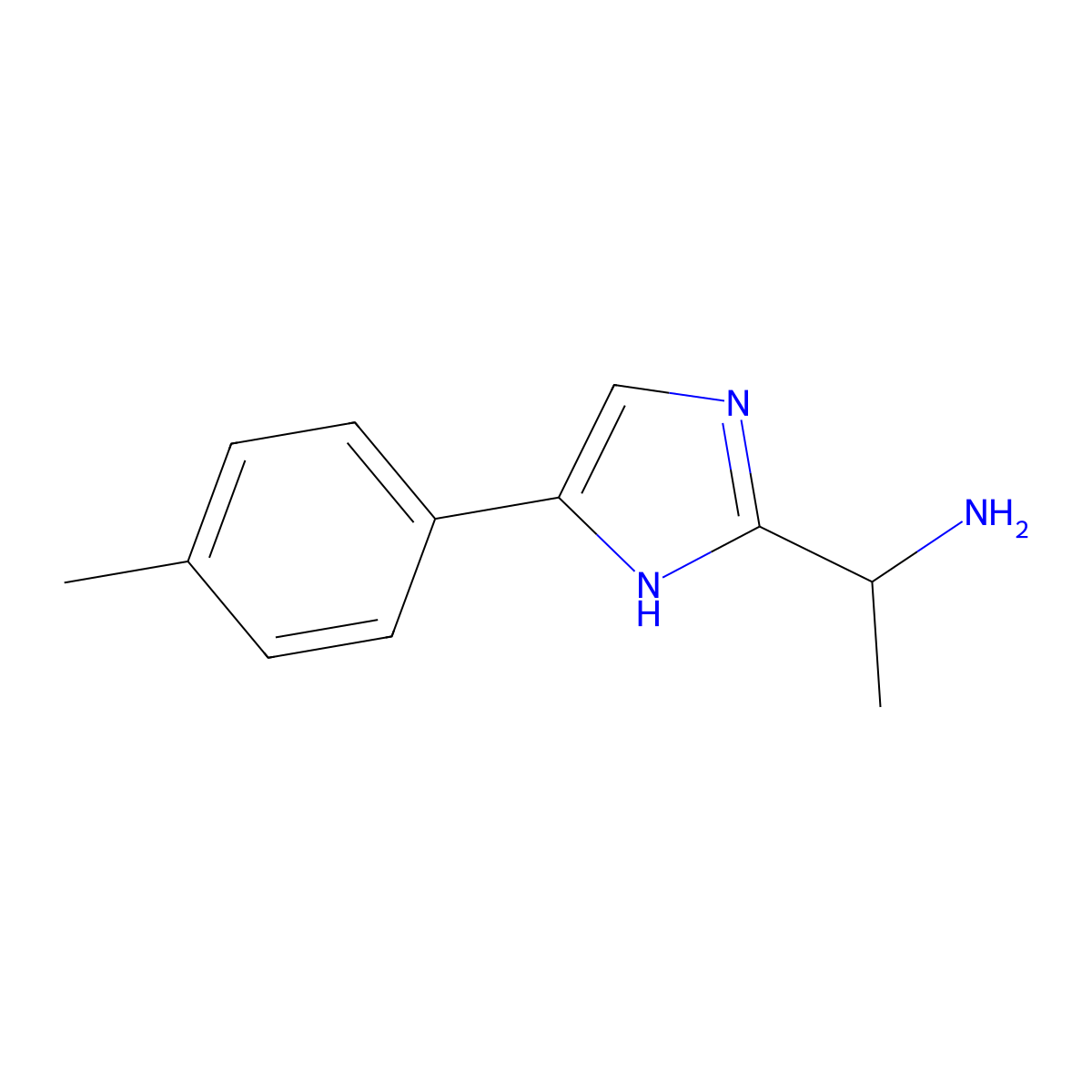 1-(5-(P-tolyl)-1h-imidazol-2-yl)ethan-1-amine molecular structure, CAS 1157055-77-0