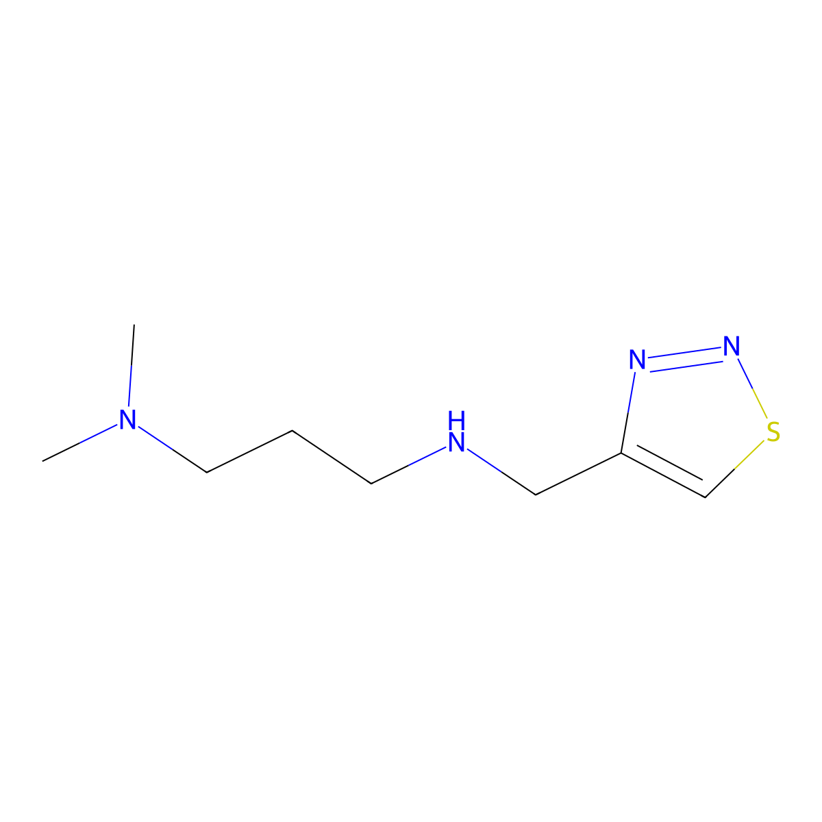 [3-(Dimethylamino)propyl][(1,2,3-thiadiazol-4-yl)methyl]amine molecular structure, CAS 1157056-10-4
