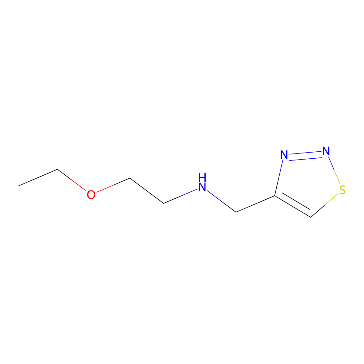 (2-Ethoxyethyl)[(1,2,3-thiadiazol-4-yl)methyl]amine molecular structure, CAS 1157059-24-9