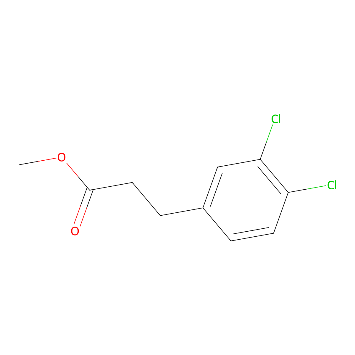 Methyl 3-(3,4-dichlorophenyl)propanoate molecular structure, CAS 115706-17-7