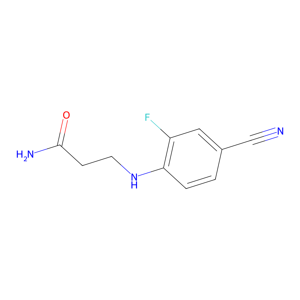 3-[(4-Cyano-2-fluorophenyl)amino]propanamide molecular structure, CAS 1157060-76-8