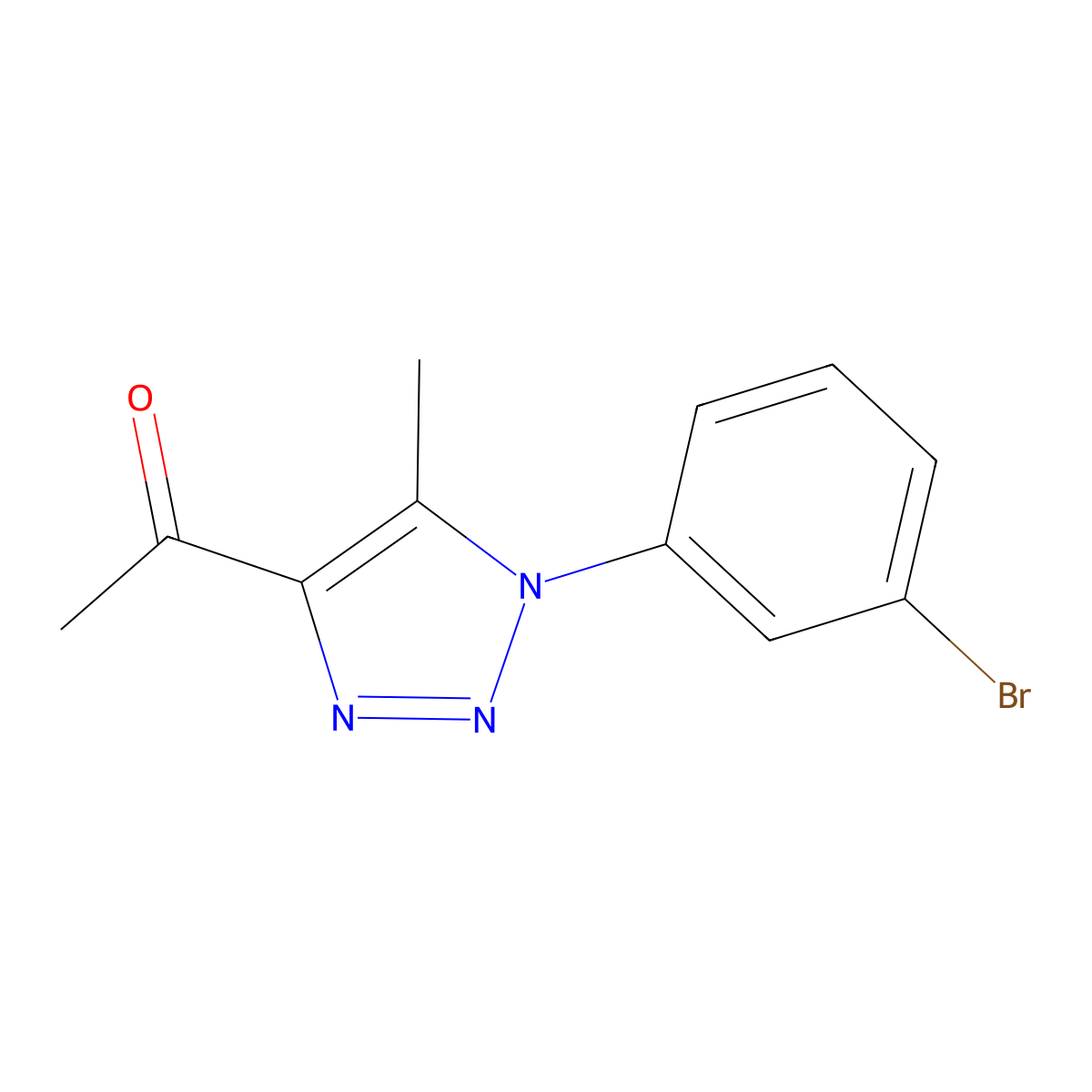 1-[1-(3-bromophenyl)-5-methyl-1H-1,2,3-triazol-4-yl]ethan-1-one molecular structure, CAS 1157061-37-4