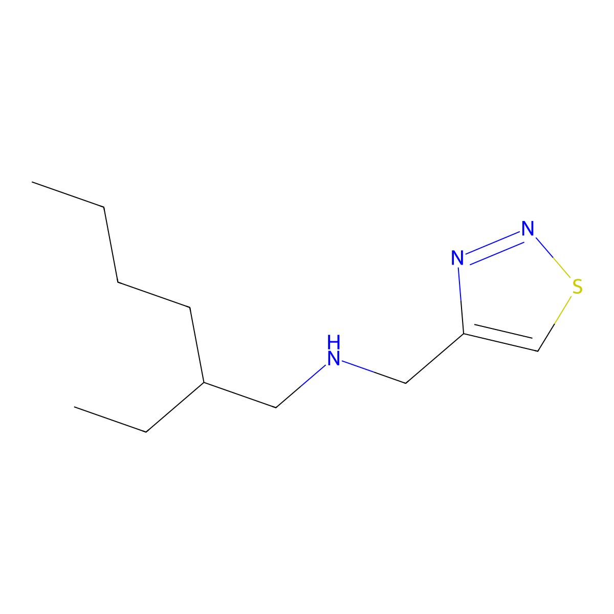(2-Ethylhexyl)[(1,2,3-thiadiazol-4-yl)methyl]amine molecular structure, CAS 1157061-97-6