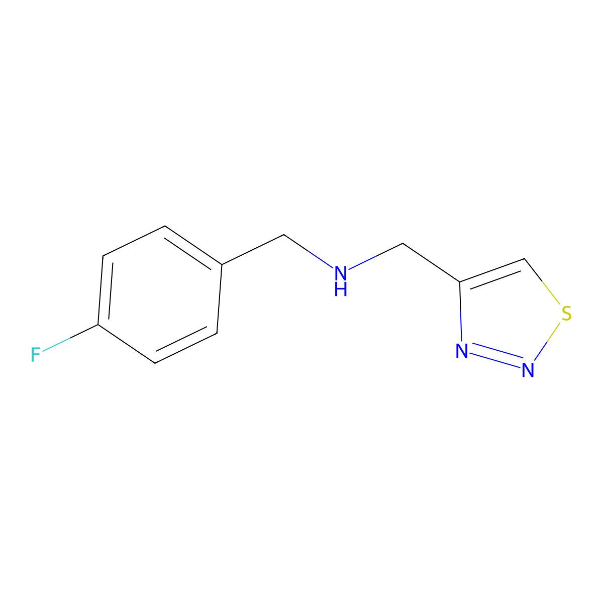 [(4-Fluorophenyl)methyl][(1,2,3-thiadiazol-4-yl)methyl]amine molecular structure, CAS 1157062-54-8