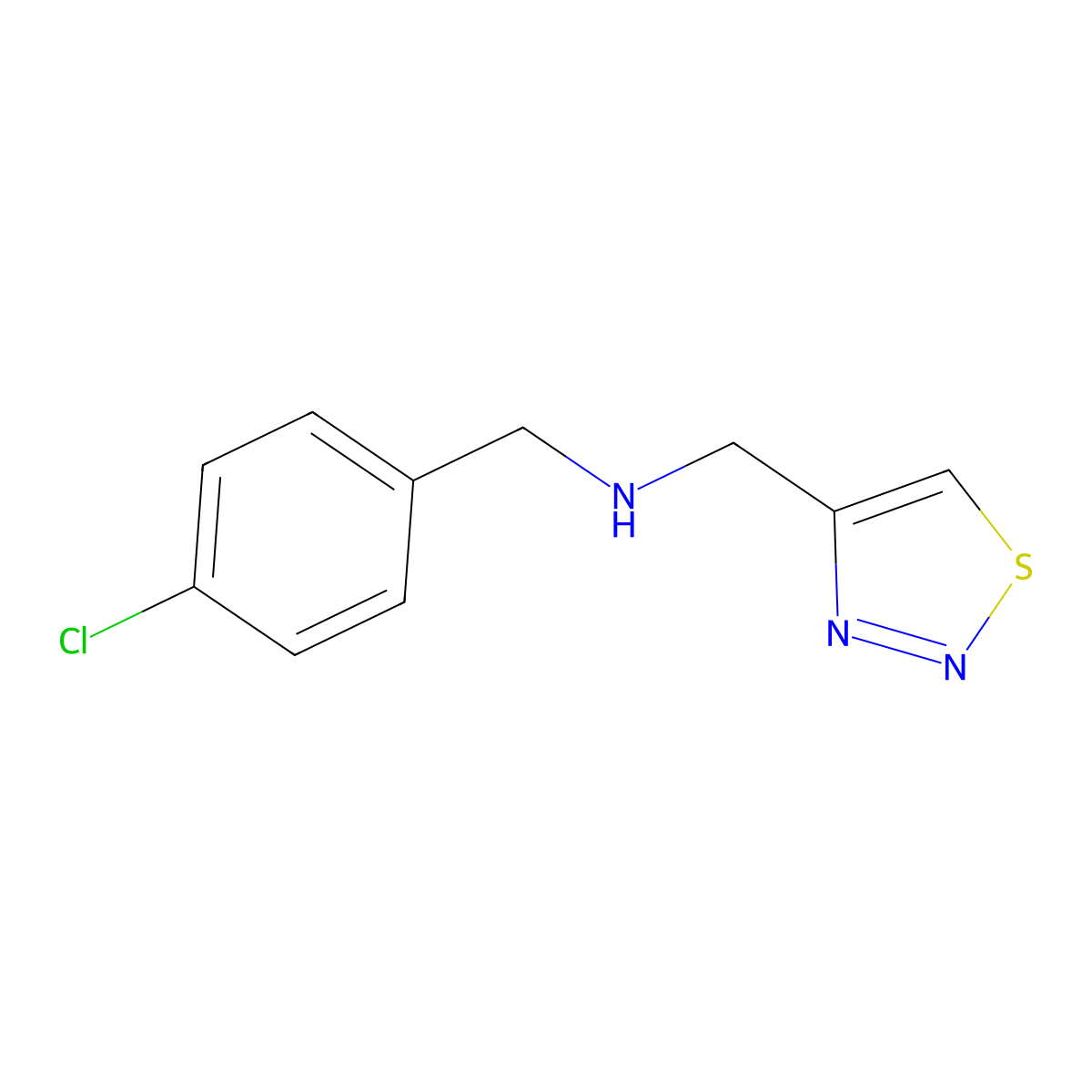 [(4-Chlorophenyl)methyl][(1,2,3-thiadiazol-4-yl)methyl]amine molecular structure, CAS 1157062-61-7