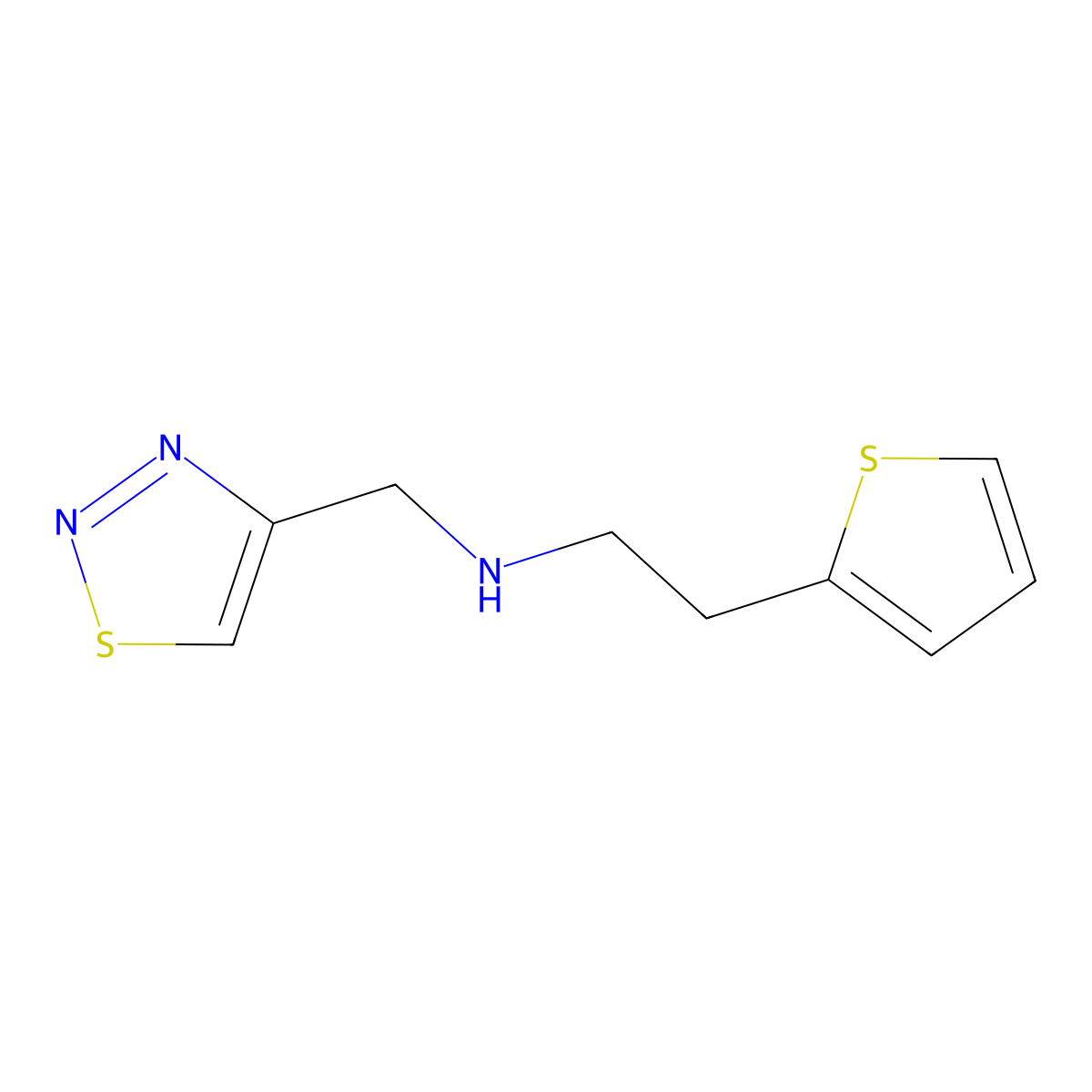 [(1,2,3-Thiadiazol-4-yl)methyl][2-(thiophen-2-yl)ethyl]amine molecular structure, CAS 1157062-90-2