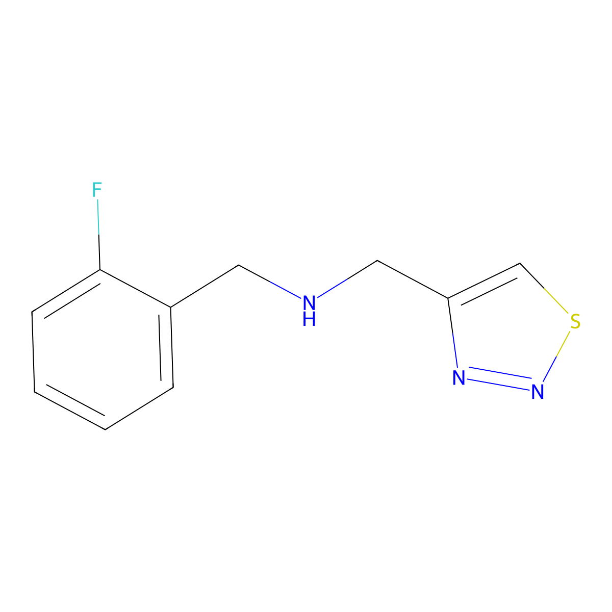 [(2-Fluorophenyl)methyl][(1,2,3-thiadiazol-4-yl)methyl]amine molecular structure, CAS 1157063-00-7