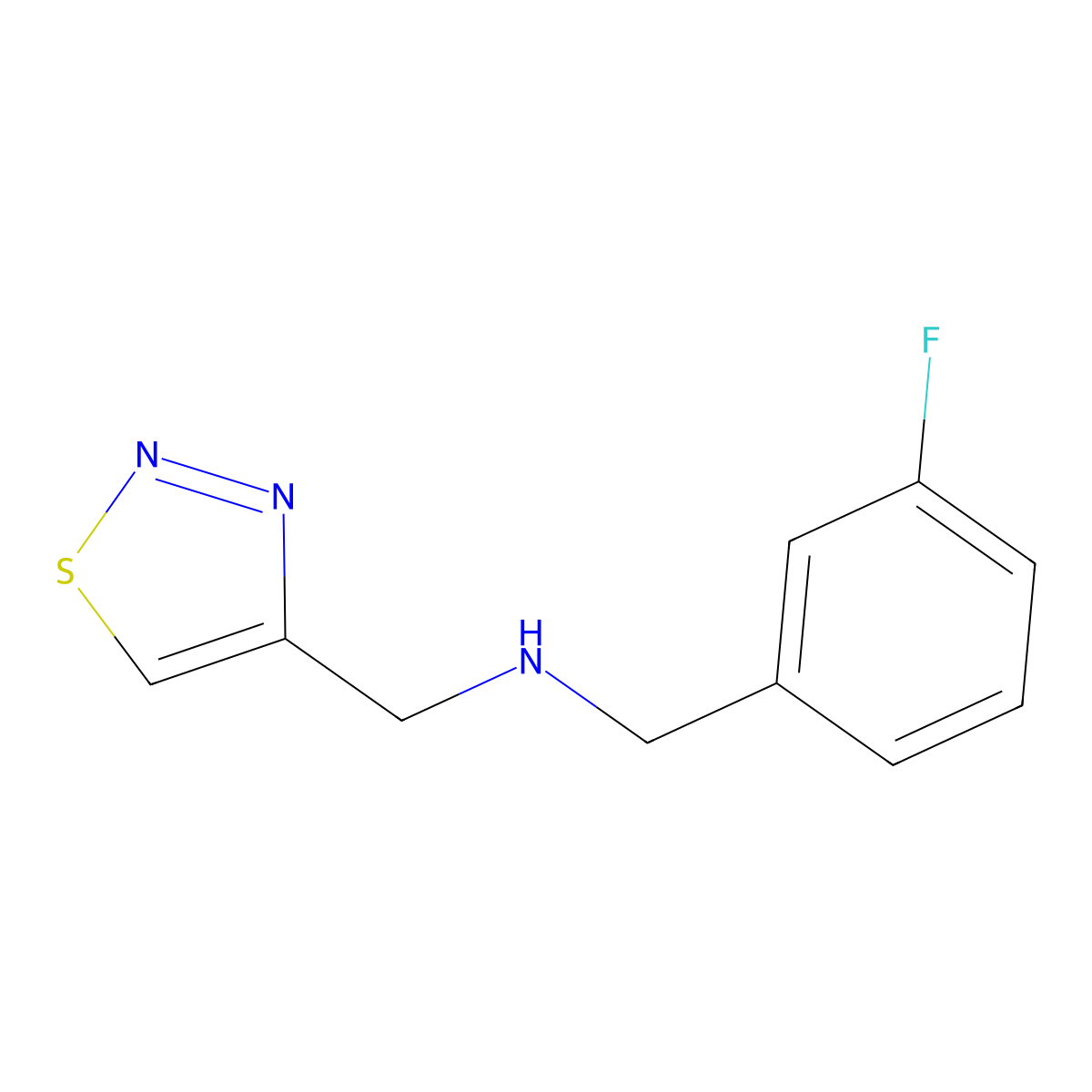 [(3-Fluorophenyl)methyl][(1,2,3-thiadiazol-4-yl)methyl]amine molecular structure, CAS 1157063-37-0