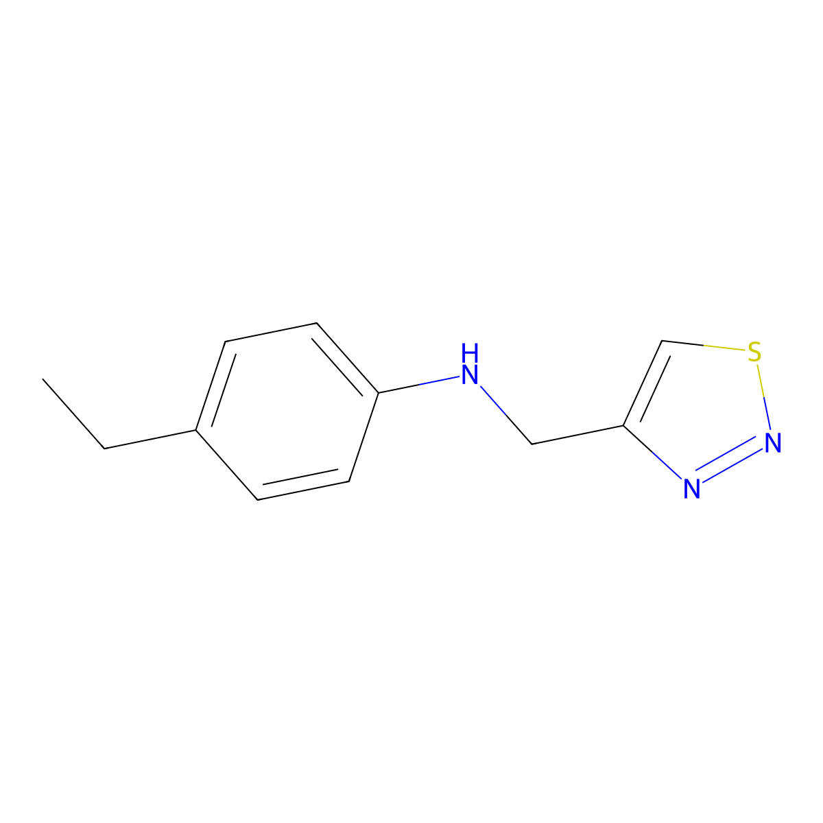 4-ethyl-N-[(1,2,3-thiadiazol-4-yl)methyl]aniline molecular structure, CAS 1157063-41-6