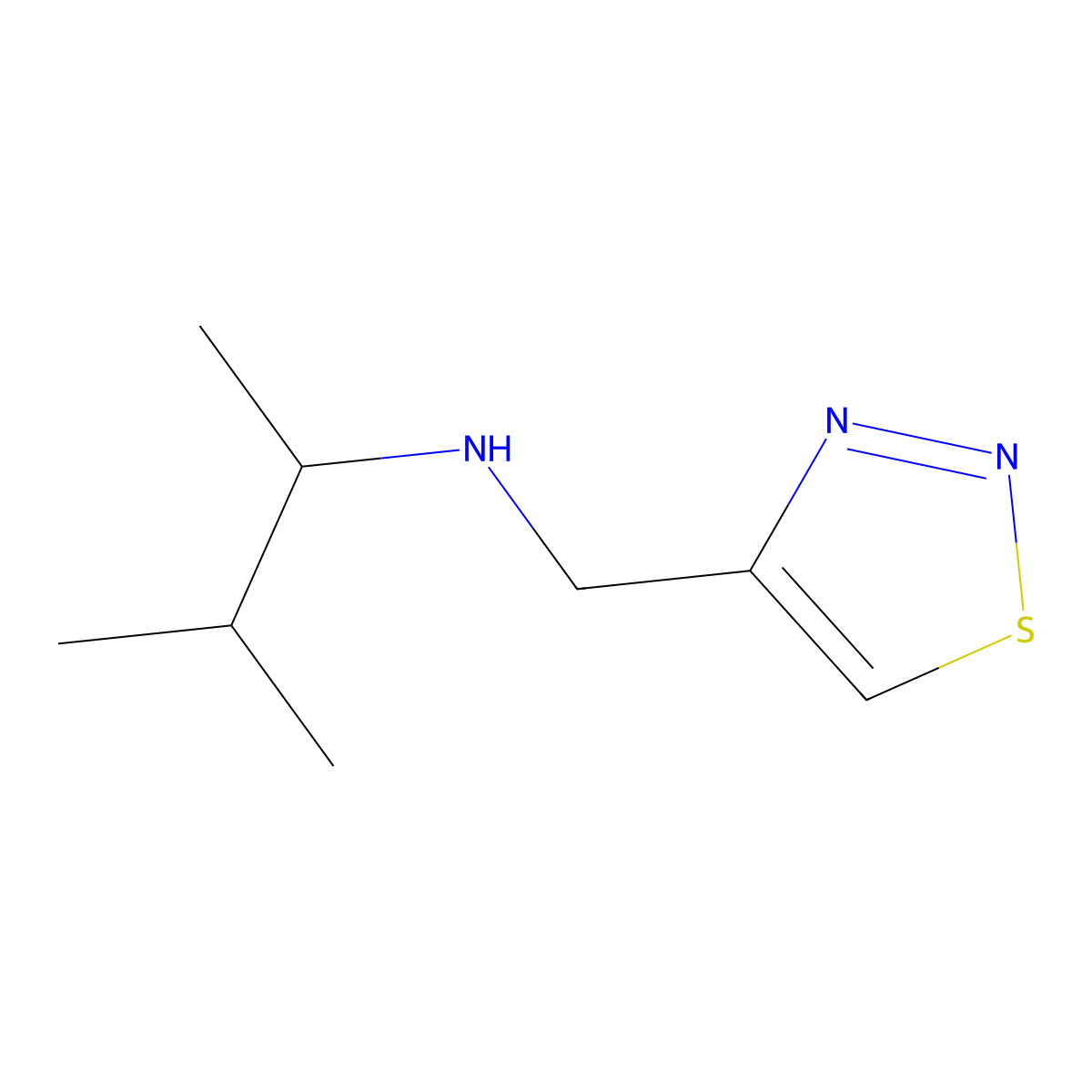 (3-Methylbutan-2-yl)[(1,2,3-thiadiazol-4-yl)methyl]amine molecular structure, CAS 1157064-21-5