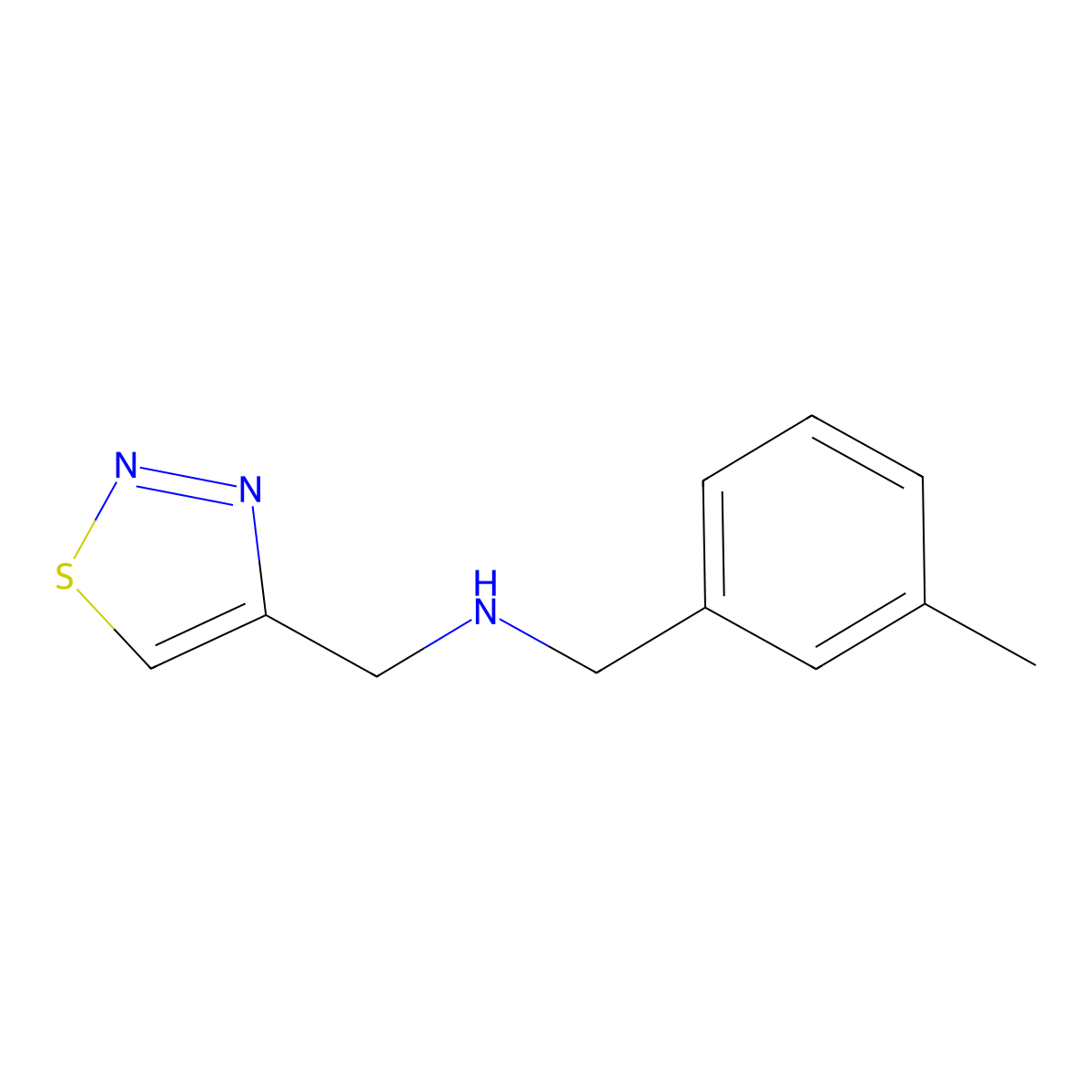 [(3-Methylphenyl)methyl][(1,2,3-thiadiazol-4-yl)methyl]amine molecular structure, CAS 1157064-65-7