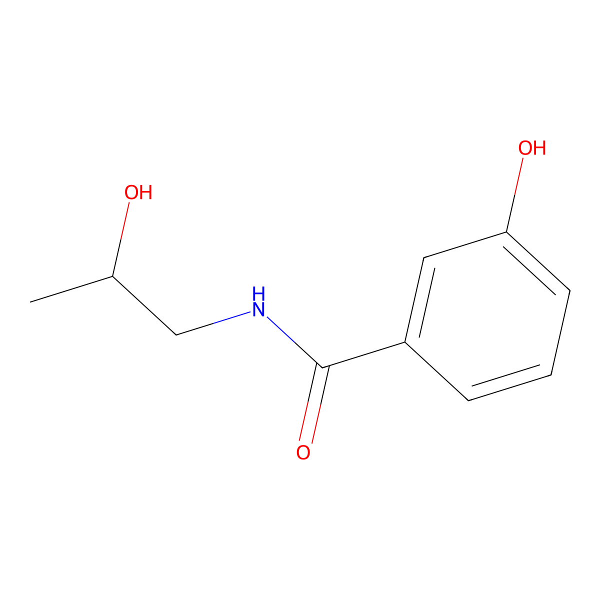 3-hydroxy-N-(2-hydroxypropyl)benzamide molecular structure, CAS 1157066-10-8