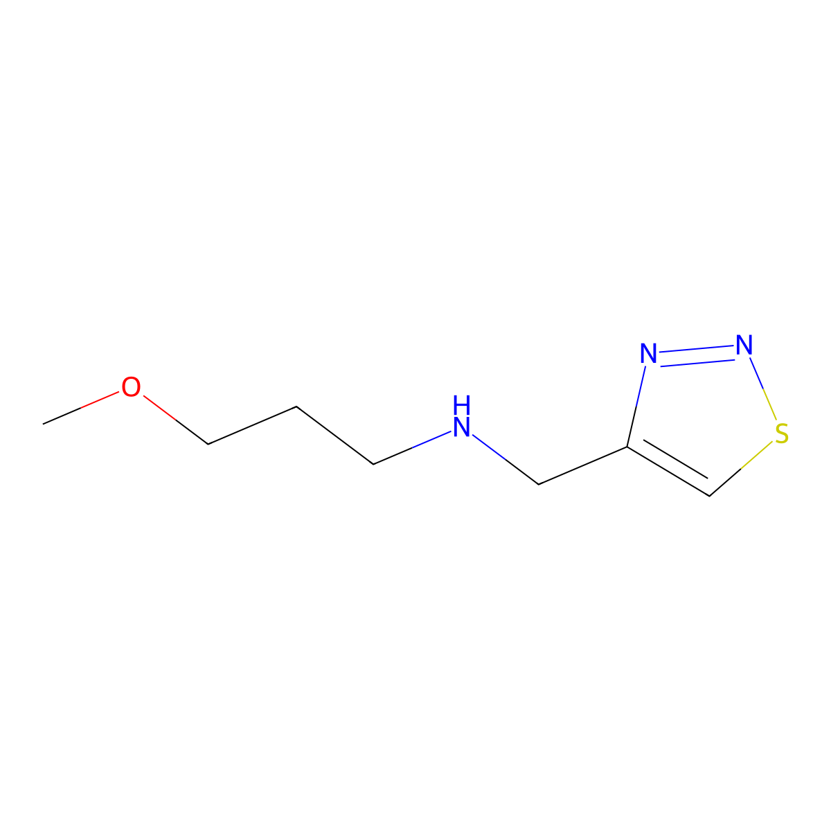 (3-Methoxypropyl)[(1,2,3-thiadiazol-4-yl)methyl]amine molecular structure, CAS 1157066-11-9