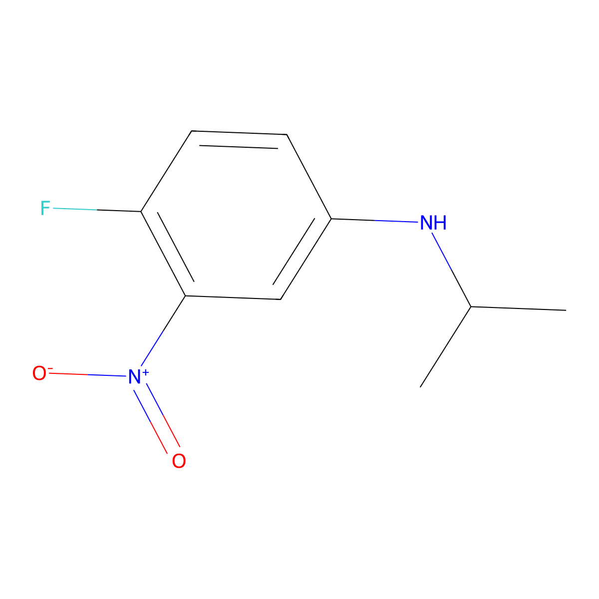 4-fluoro-3-nitro-N-(propan-2-yl)aniline molecular structure, CAS 1157073-95-4