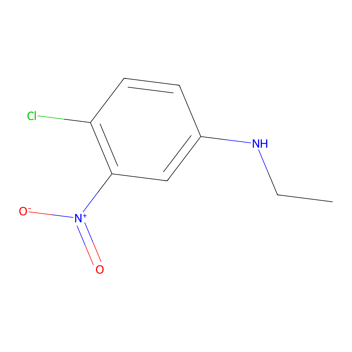 4-chloro-N-ethyl-3-nitroaniline molecular structure, CAS 1157074-03-7