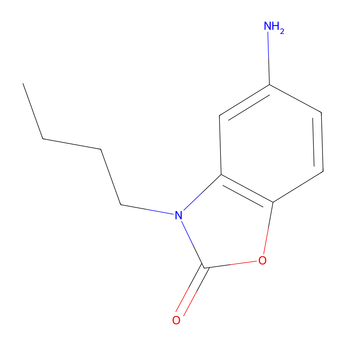 5-Amino-3-butyl-2,3-dihydro-1,3-benzoxazol-2-one molecular structure, CAS 1157074-50-4