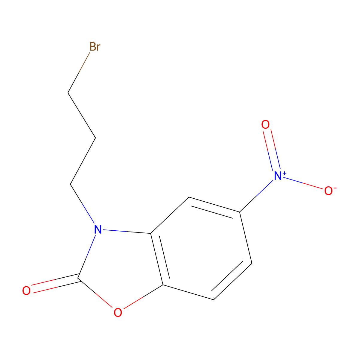 3-(3-Bromopropyl)-5-nitro-2,3-dihydro-1,3-benzoxazol-2-one molecular structure, CAS 1157079-54-3