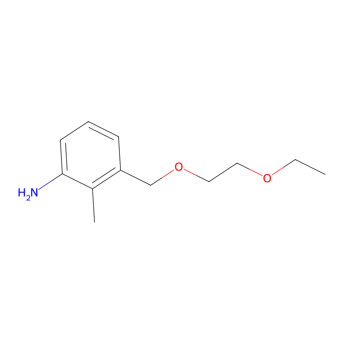 3-[(2-Ethoxyethoxy)methyl]-2-methylaniline molecular structure, CAS 1157089-61-6