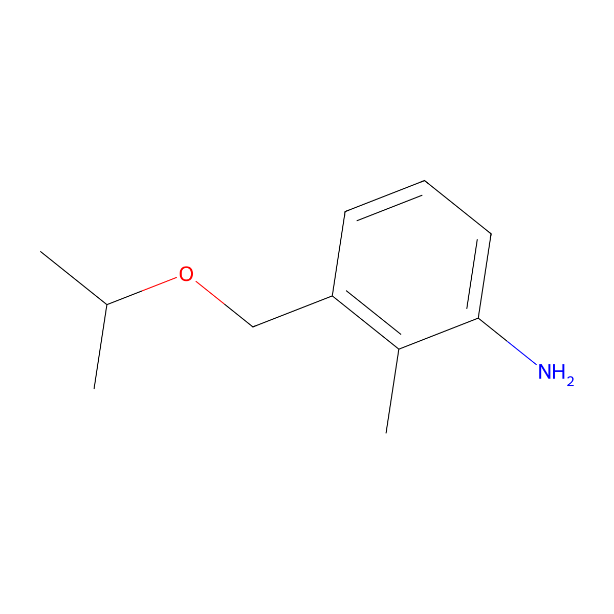 2-Methyl-3-[(propan-2-yloxy)methyl]aniline molecular structure, CAS 1157090-24-8