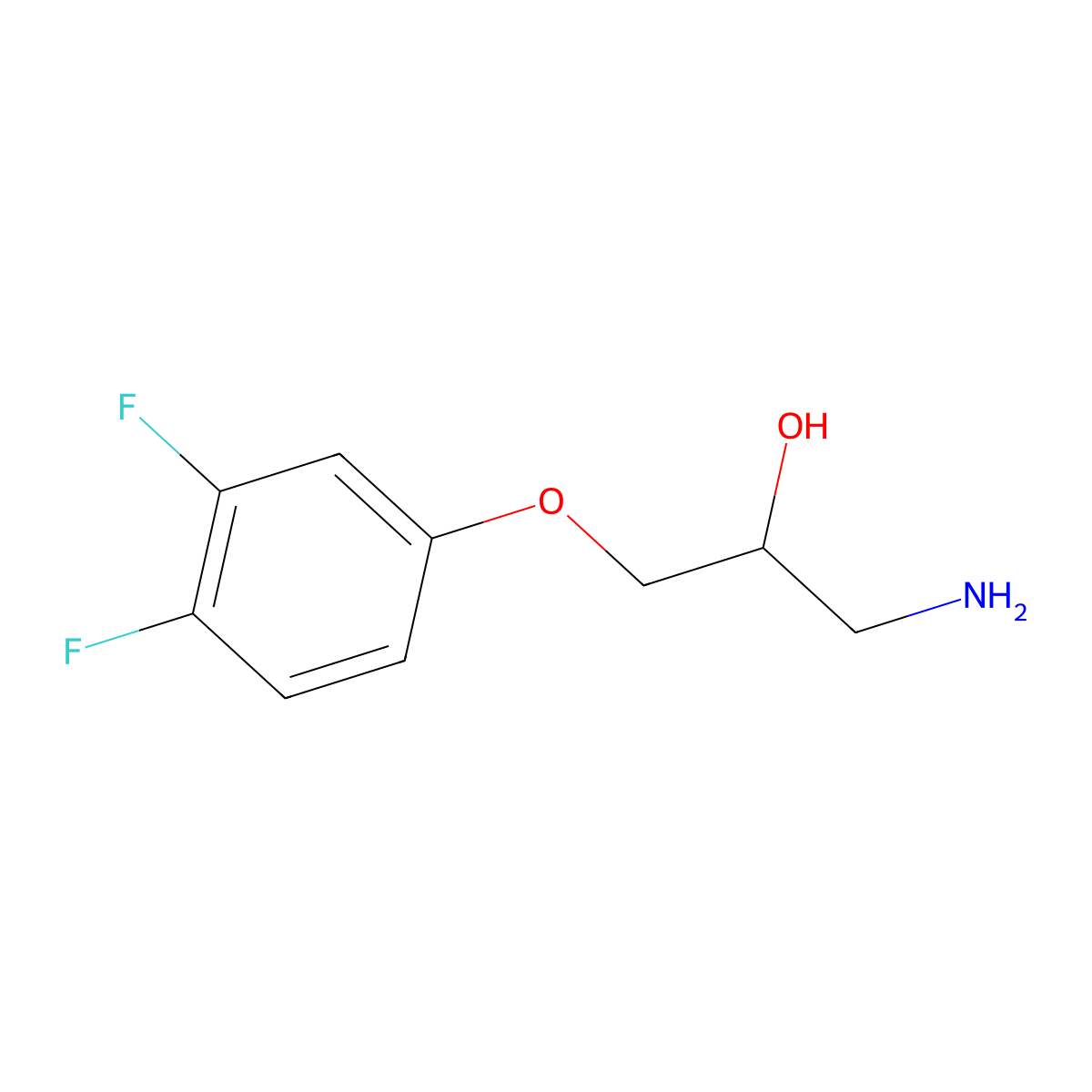 1-Amino-3-(3,4-difluorophenoxy)propan-2-ol molecular structure, CAS 1157091-16-1