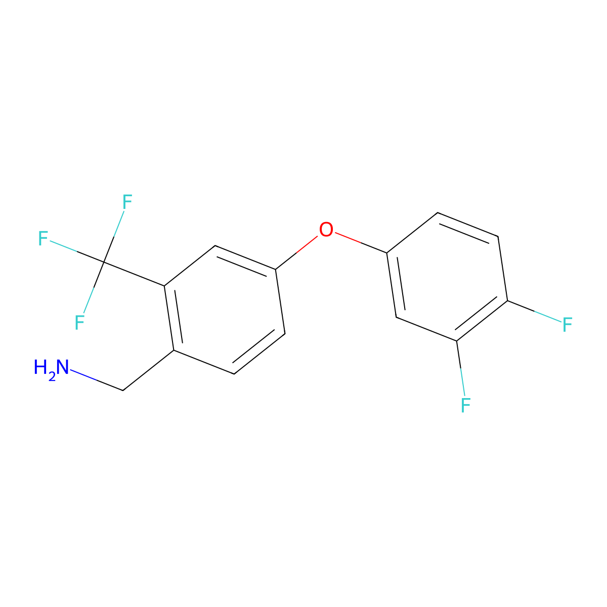 1-[4-(3,4-Difluorophenoxy)-2-(trifluoromethyl)phenyl]methanamine molecular structure, CAS 1157096-18-8