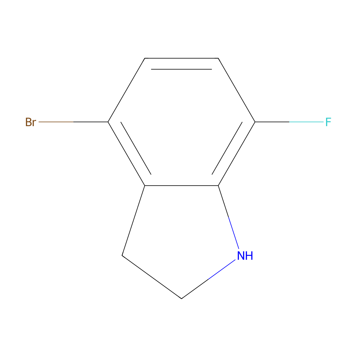 4-Bromo-7-fluoroindoline molecular structure, CAS 1157099-18-7