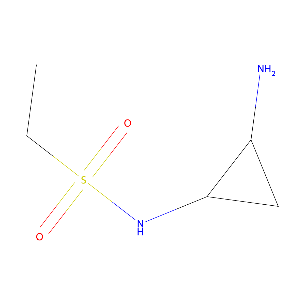 N-(2-Aminocyclopropyl)ethane-1-sulfonamide molecular structure, CAS 1157099-55-2