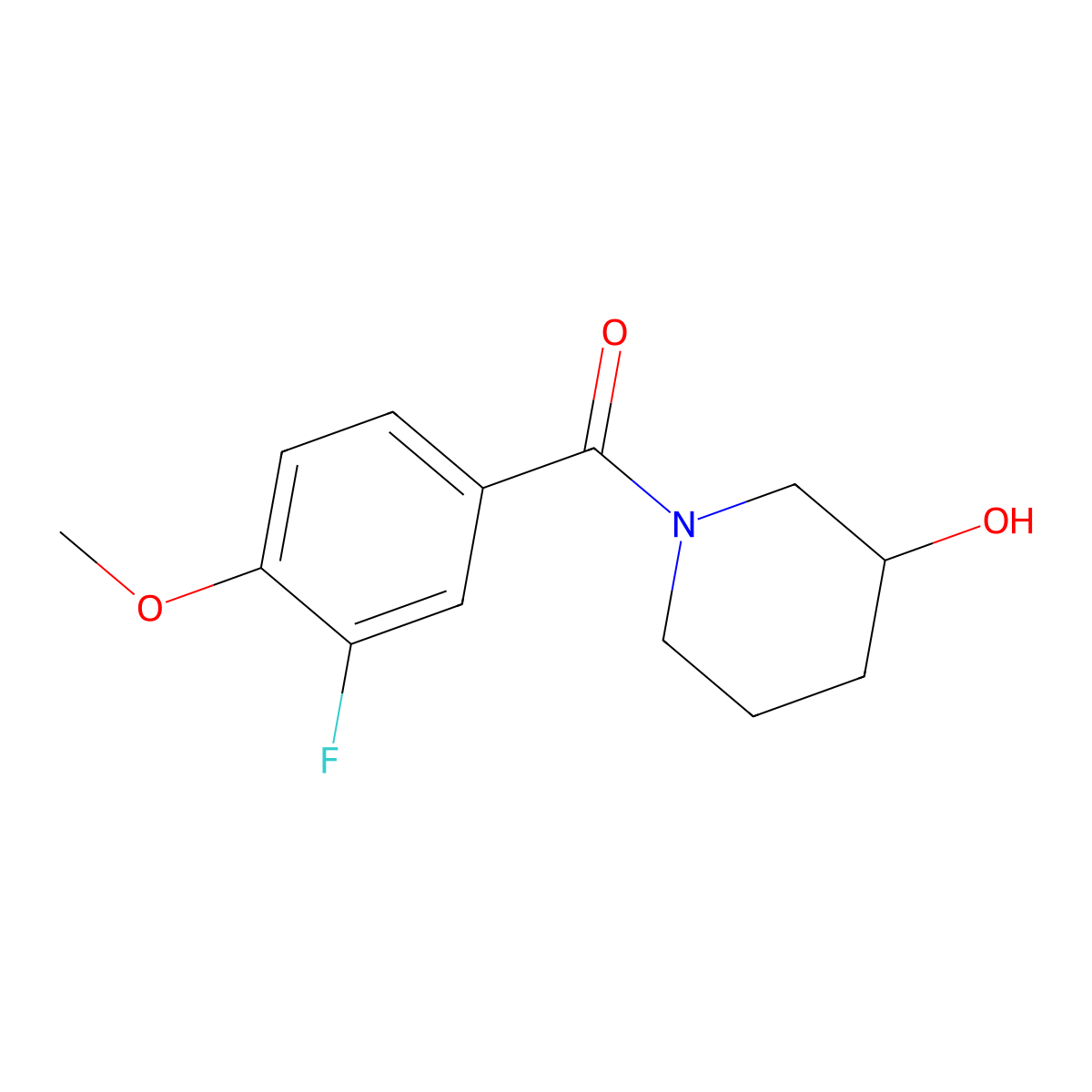 1-(3-Fluoro-4-methoxybenzoyl)piperidin-3-ol molecular structure, CAS 1157105-95-7