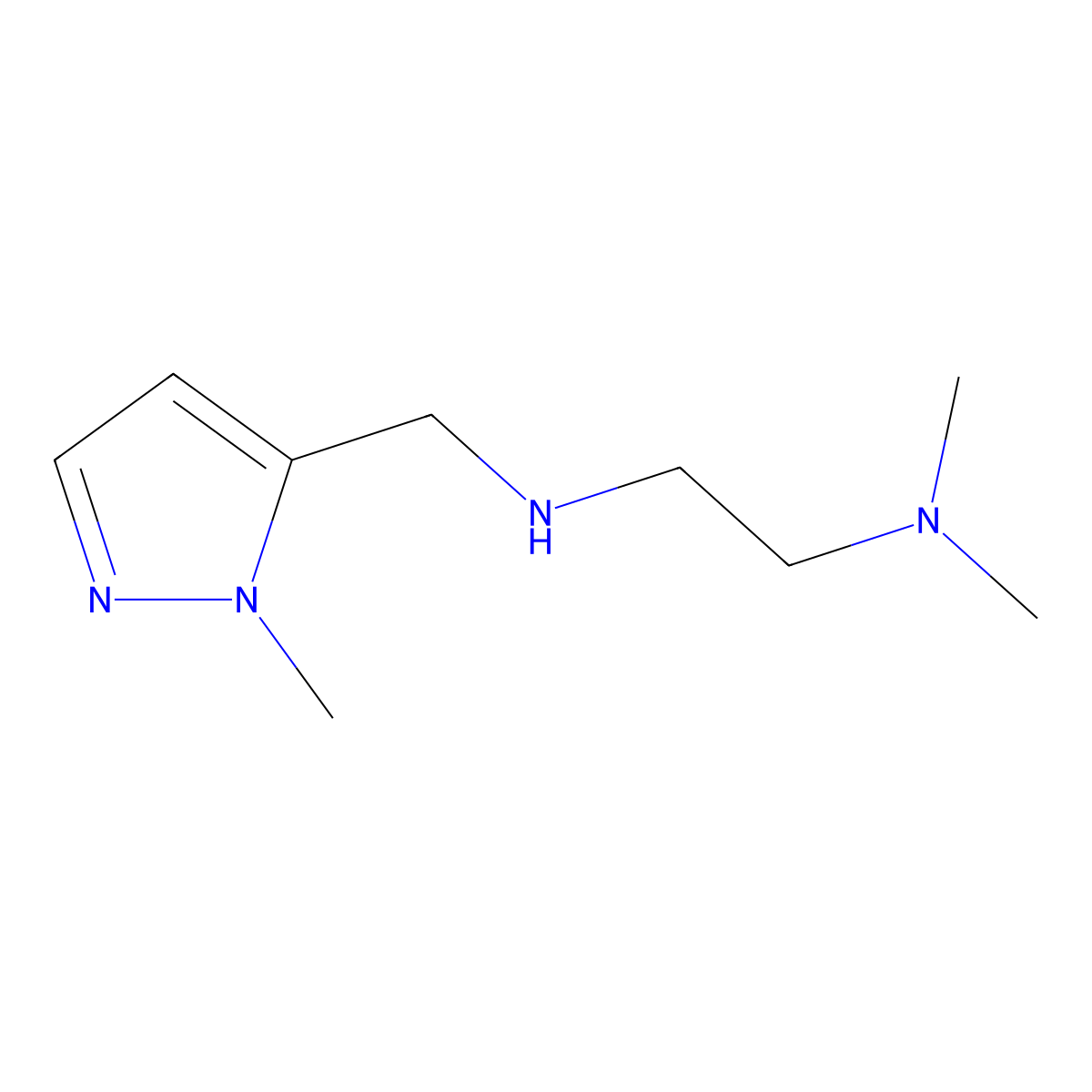 [2-(Dimethylamino)ethyl][(1-methyl-1H-pyrazol-5-yl)methyl]amine molecular structure, CAS 1157106-96-1