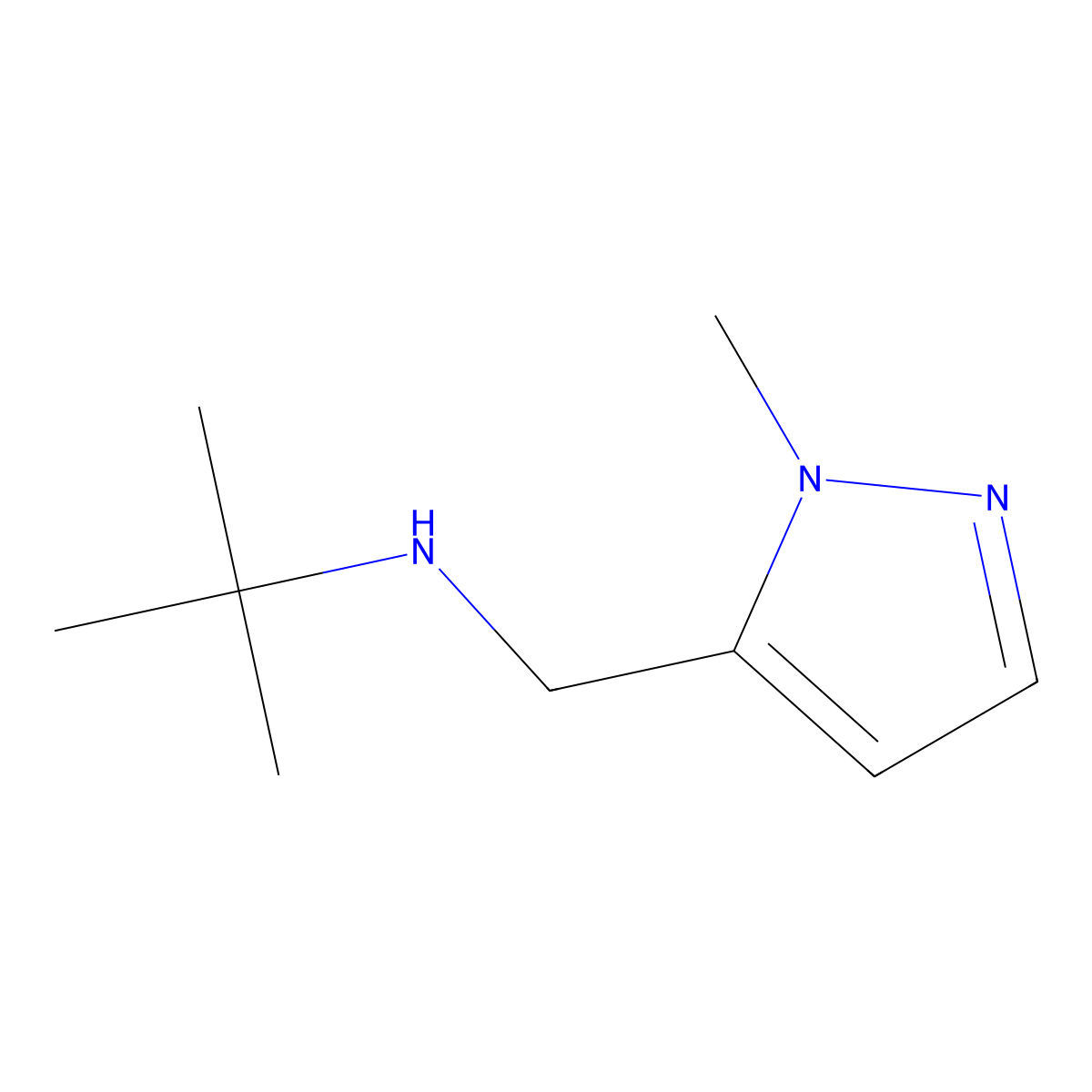 tert-butyl[(1-methyl-1H-pyrazol-5-yl)methyl]amine molecular structure, CAS 1157107-00-0