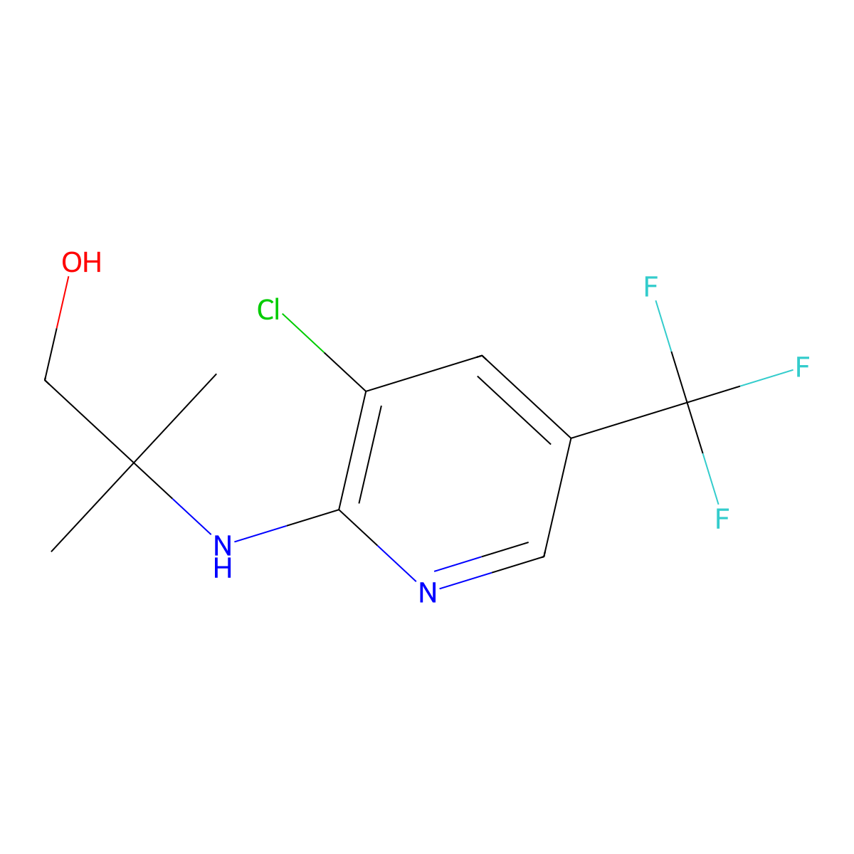 2-{[3-Chloro-5-(trifluoromethyl)-2-pyridinyl]amino}-2-methyl-1-propanol molecular structure, CAS 1157109-01-7