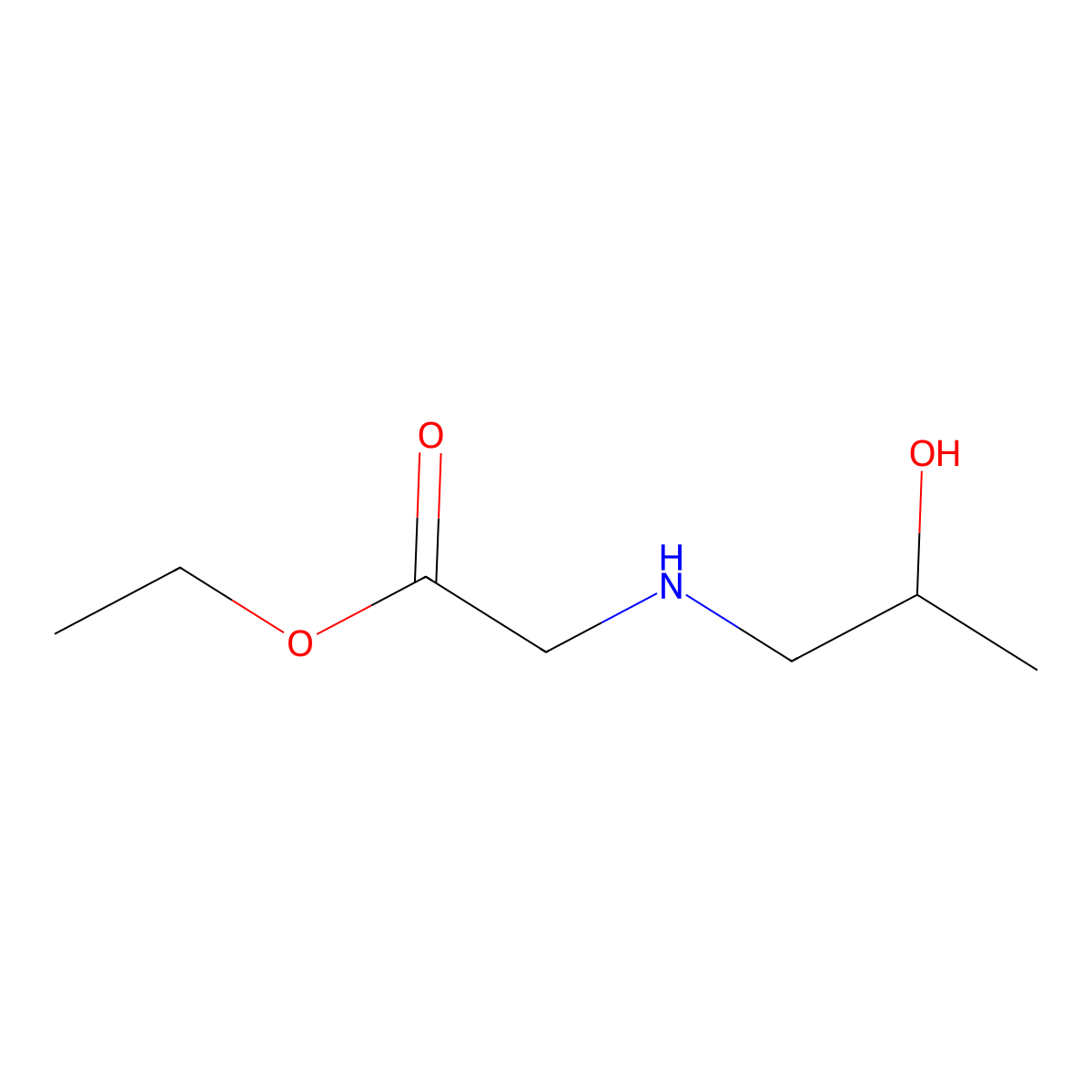 Ethyl 2-[(2-hydroxypropyl)amino]acetate molecular structure, CAS 1157109-32-4