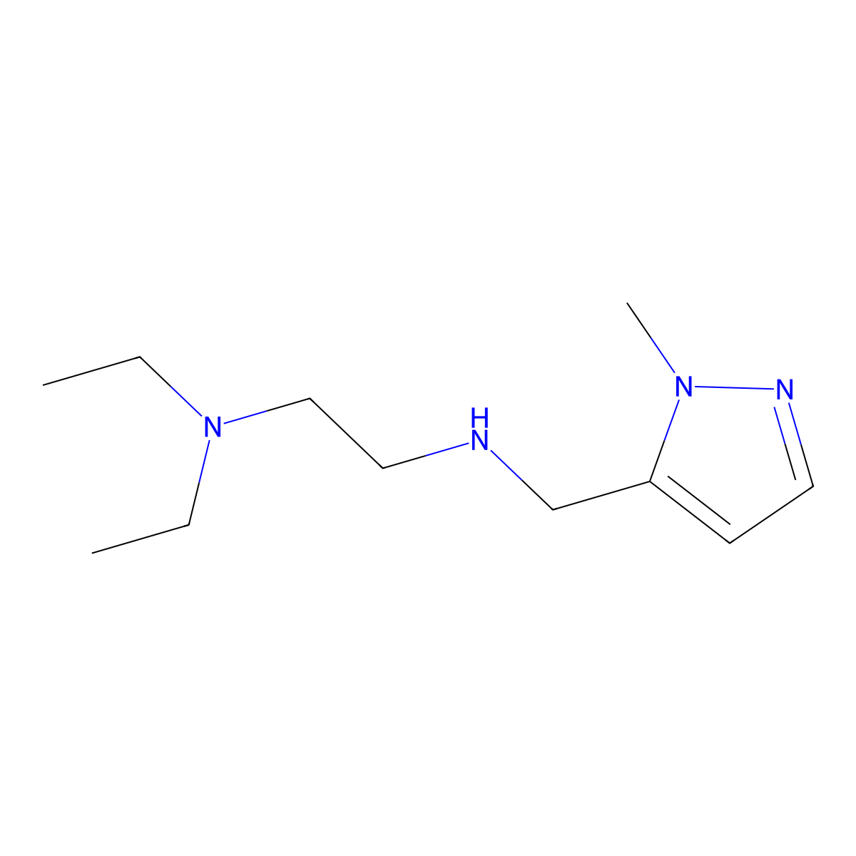 [2-(Diethylamino)ethyl][(1-methyl-1H-pyrazol-5-yl)methyl]amine molecular structure, CAS 1157109-34-6