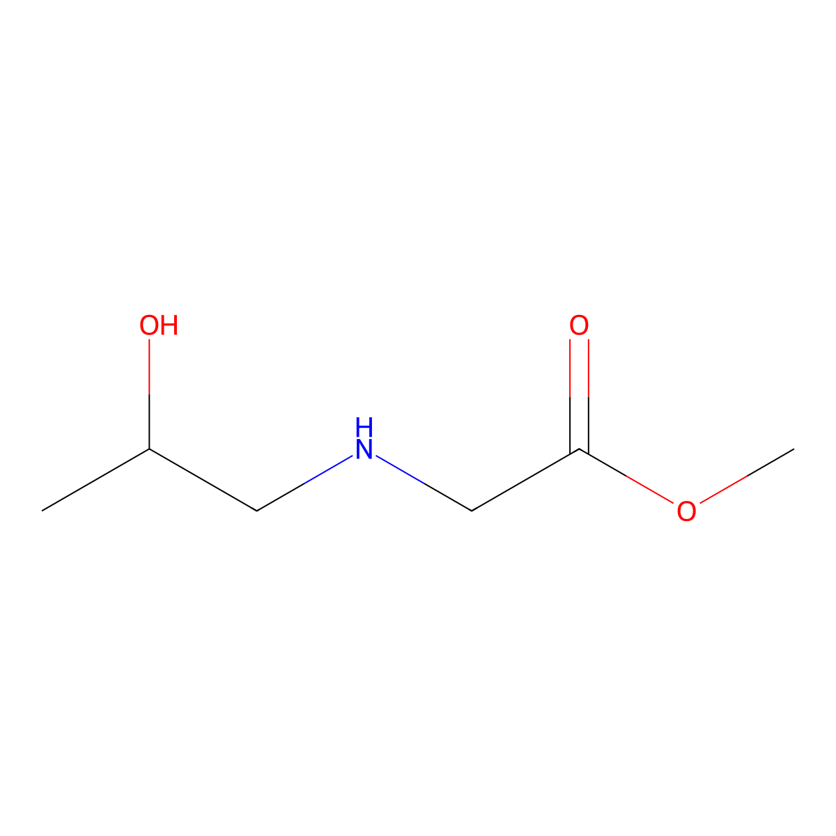 Methyl 2-[(2-hydroxypropyl)amino]acetate molecular structure, CAS 1157109-41-5