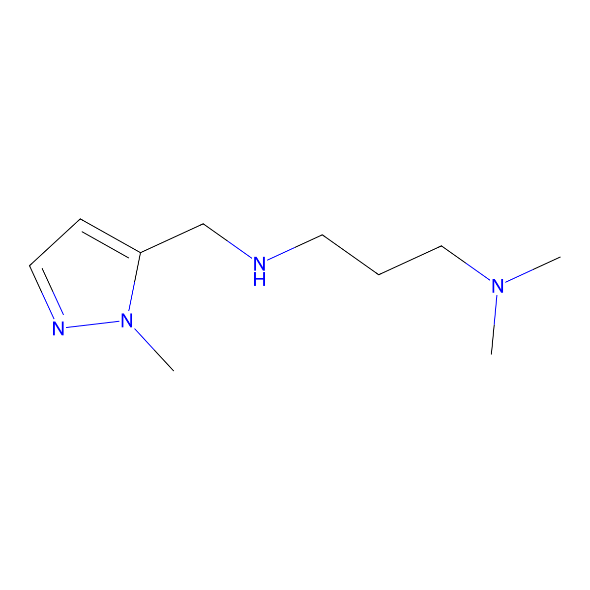 [3-(Dimethylamino)propyl][(1-methyl-1H-pyrazol-5-yl)methyl]amine molecular structure, CAS 1157110-30-9